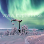 Norrsken vid vattenhästen i Porjus